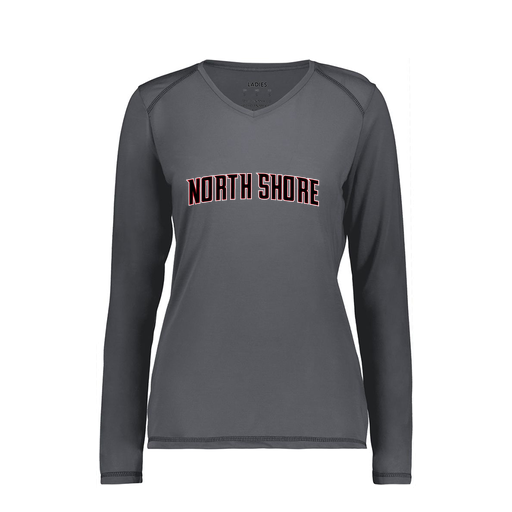 [6847.98D.XS-LOGO1] Women's SoftTouch Long Sleeve (Female Adult XS, Gray, Logo 1)